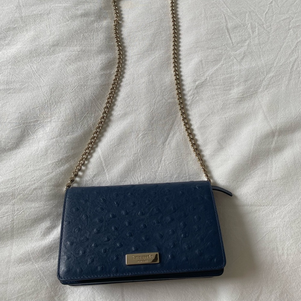 NWOT Kate Spade Isabeli Alexander Avenue Ostrich Embossed Crossbody Bag